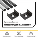 A15 LED Profil Schwarz 2m Abdeckung klar