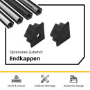 A19 LED Aluprofil Schwarz Eckprofil 90° 1m klar