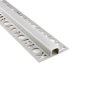 LED Aluminium Profil Schiene flach 15x7mm mit Abdeckung Silber