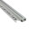 T-40 LED Alu Fliesenprofil Treppenprofil Stufen 10mm silber 1m klar