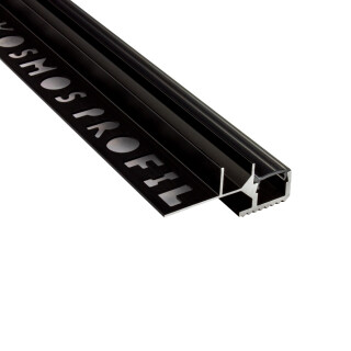 T-40 LED Alu Fliesenprofil Treppenprofil Stufen 10mm schwarz