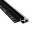 T-40 20° LED Alu Fliesenprofil Treppenprofil Stufen 12mm schwarz 1m klar