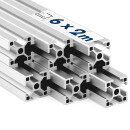 Alu Profil 6 Stück 30x30mm 2m System-, Montage-,...