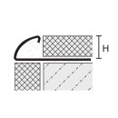 5x Viertelkreis Edelstahlschiene Fliesenschiene Fliesenprofil Edelstahl V2A 12,5m 12mm glänzend