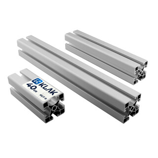 KLAK 40 - Aluprofil 40x40mm light Nut 8 Aluminium Systemprofil Typ I 100-2000mm