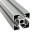 KLAK 45 - Aluprofil 45x45mm Nut 10 Aluminium Systemprofil Typ I 40cm 400mm