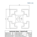 KLAK 45 - Aluprofil 45x45mm Nut 10 Aluminium Systemprofil Typ I 70cm 700mm
