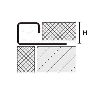 10x Quadrat-Profil Edelstahlschiene Fliesenprofil Fliesenschiene L250cm 11mm glänzend