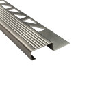 5x Edelstahl Stufenprofil Fliesenleiste Profil Treppen Schiene H10mm gebürstet
