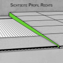 Dusch-, Keil-Profil Gefälleprofil begehbare Dusche gebürstet 10mm Rechts 100cm