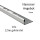 10x L-Profil Edelstahlschiene Fliesenschiene Fliesenprofil L250cm 9mm gebürstet