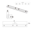 KLAK 30 - Profilverbinder Streckenverbinder 180mm Nut8 für Aluprofil 30-er - 1 Stück