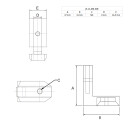 KLAK 30 - Innenwinkel Aussenwinkel M6 Nut 8 Profilverbinder für Aluprofil 30-er - 1 Stück