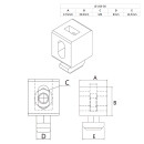 KLAK 30 - Verbindungsblock Uniblock Nut 8 Kunststoff M6  für Aluprofil 30-er 1 Stück
