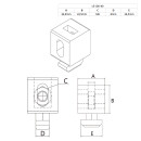 KLAK 40 - Verbindungsblock Uniblock Nut 8 Kunststoff M6 für Aluprofil 40-er 1 Stück