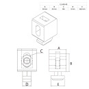 KLAK 45 - Verbindungsblock Uniblock Nut 10 Kunststoff M6  für Aluprofil 45-er 1 Stück