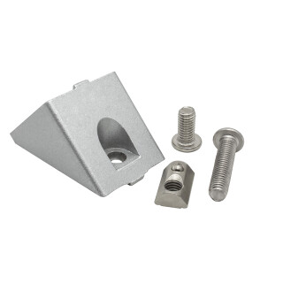 KLAK 40 - 45 Grad Verbinder Stützverbinder Nut 8 für Aluprofil 40-er - 1 Stück