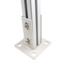 KLAK 40 - Pfostenkonsole Bodenmontage 40x40 Aluprofil inkl. Profil-Verschraubung - 1 Stück