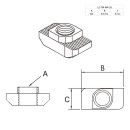 KLAK 20 - Hammermutter Nutenstein M4 Nut 6 für Aluprofil 20-er - 1 Stück