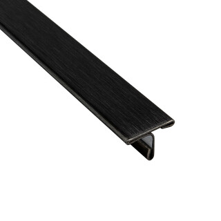 T-Profil Edelstahl Schiene Übergangsprofil V2A L250cm 15mm schwarz anthrazit gebürstet