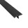 T-Profil Edelstahl Schiene Übergangsprofil V2A L250cm 25mm schwarz anthrazit gebürstet