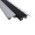 Alu Stufenprofil Fliesenschiene mit 26mm PVC-Einlage L250cm H10mm schwarz grau