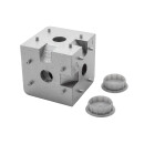 KLAK 40 - 3-Wege Würfelverbinder Eck-Verbinder für Aluprofil 40x40