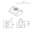 KLAK 30 - Nutenstein schwer Gleitmutter M8 Nut 8  für Aluprofil 30-er