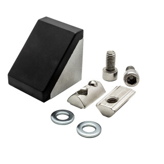 KLAK 30 - Befestigungswinkel ink. Schrauben und Nutensteine Nut 8 für Aluprofil 30-er