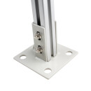 KLAK 30 - Pfostenkonsole Bodenmontage 30x30 Aluprofil inkl. Profil-Verschraubung