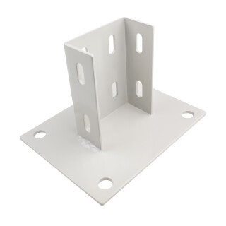 KLAK 40/80 - Pfostenkonsole Bodenmontage 40x80 Aluprofil inkl. Profil-Verschraubung