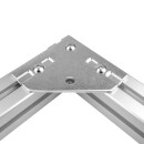 KLAK 45 - Knotenblech Eckverbinder Nut 10 für 45er Aluprofil inkl. Verschraubung