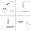 KLAK 20 - Gelenkverbinder Gelenk mit Klemmhebel Nut 6 für Aluprofil 20-er