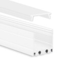 GX-PN8 LED AUFBAU-Profil 200 cm, LED Stripes max. 16 mm, weiß RAL 9010 2m Abdeckung opal
