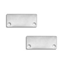 GX-PN4 LED AUFBAU-Profil 200 cm, flach, LED Stripes max. 24mm, silber