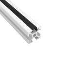 KLAK 20 - Abdeckungen für Alu-Profil Nut 6 - Typ-I - Typ-B - schwarz - 2m