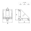 KLAK 45 - Befestigungswinkel ink. Schrauben und Nutensteine Nut 10 für Aluprofil 45-er 1 Stück + Abdeckkappe