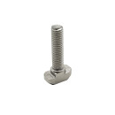 KLAK 30 - Hammerkopfschraube T-Schraube M6 25mm Nut 8 Aluprofil 30-er 10 Stück + Mutter