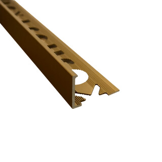 Alu L-Profil Fliesenschiene Fliesenprofil Schiene L270cm 12mm gold matt