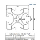 KLAK 40 - Aluprofil 6 Stück 40x40mm light 2m System-, Montage-, Konstruktionsprofil Nut 8 schwarz