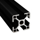 KLAK 30 - Aluprofil 12 Stück 30x30mm 2m System-, Montage-, Konstruktionsprofil Nut 8 schwarz