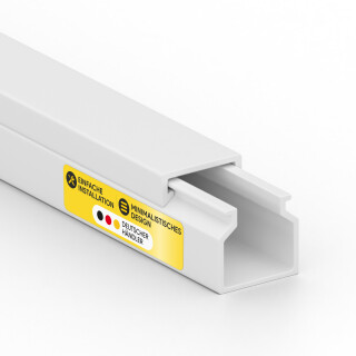 Kabelkanal aus hochwertigem PVC weiß Kabelleiste 2m - 5 Stück - 12x12mm