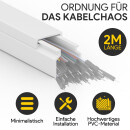 Kabelkanal aus hochwertigem PVC weiß Kabelleiste 2m - 5 Stück - 12x12mm