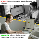 Kabelkanal aus hochwertigem PVC weiß Kabelleiste 2m - 5 Stück - 30x20mm