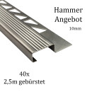 40x Edelstahl Stufenprofil Fliesenleiste Profil Treppen...