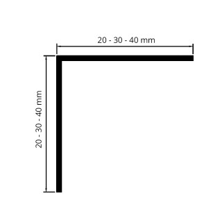 MIRODO PVC Winkelprofil Kantenschutz Kunststoff-PVC-Ecke, 90-Grad