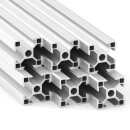 KLAK 30 - Aluprofil 6 Stück 30x30mm 2m System-, Montage-, Konstruktionsprofil Nut 8