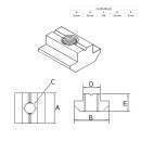 KLAK 45 - Edelstahl Nutenstein schwer Gleitmutter M6 Nut 10 für Aluprofil 45-er - 100 Stück