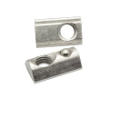 KLAK 40 - Edelstahl Nutenstein mit Federkugel und Steg M8 Nut 8 für Aluprofil 40-er