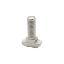 KLAK 40 - Edelstahl Hammerkopfschraube T-Schraube M8 25mm Nut 8 Aluprofil 40-er 10 Stück + Mutter